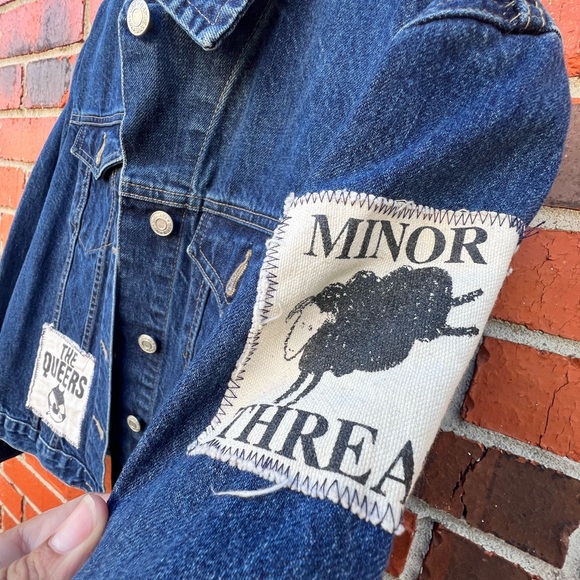 Vintage Customized Screeching Weasel 80’s Punk Bands Gap Jean Jacket Size M - Picture 7 of 12